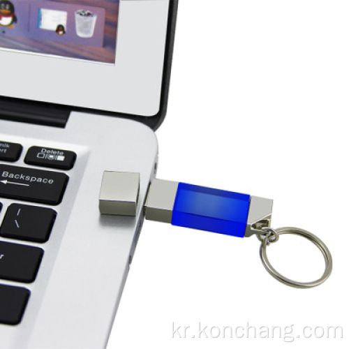 소형 크리스탈 유리 USB 플래시 드라이브 3D 로고
